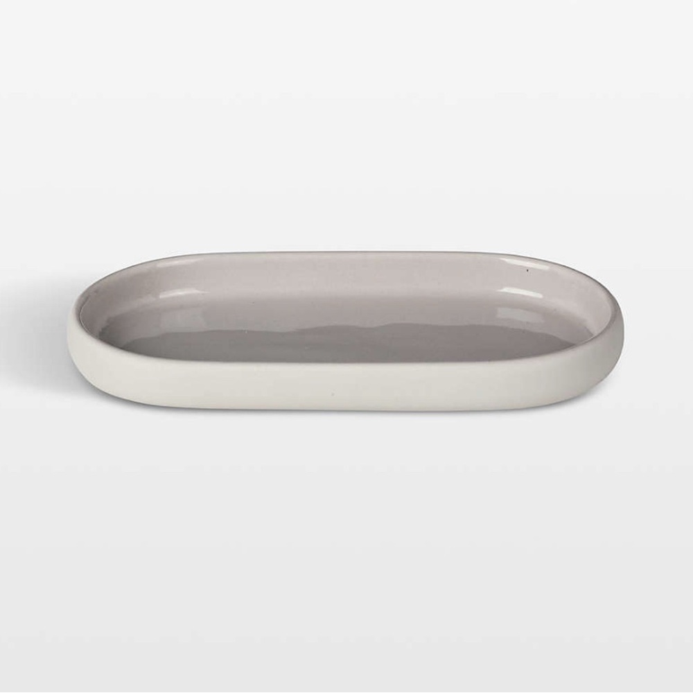 Blomus SONO Ceramic Moonbeam Cream Oval Tray